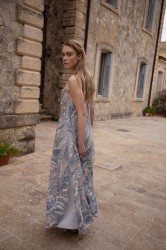 NIDODILEDA Nominal Top Dress Bead Embroidered Semi-sheer