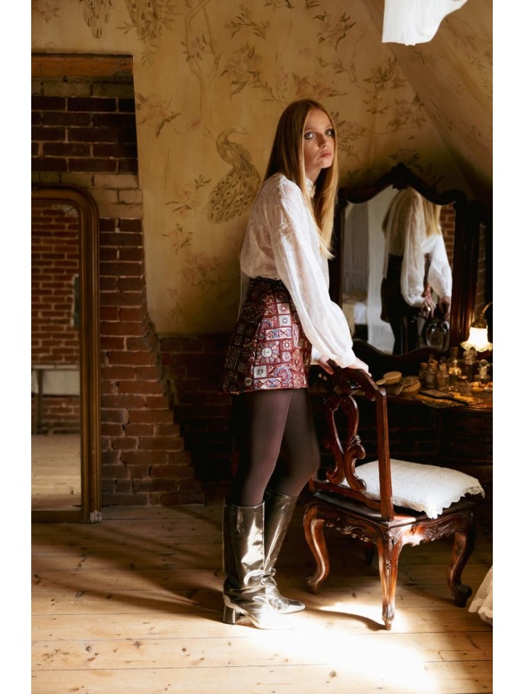 NIDODILEDA Nora Skirt Embroidered Mini Multi Μίνι Πολύχρωμη Κεντητή Φούστα