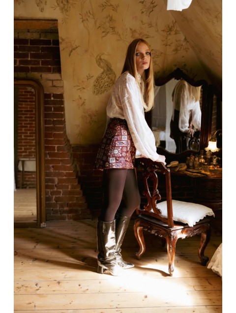 NIDODILEDA Nora Skirt Embroidered Mini Multi Μίνι Πολύχρωμη Κεντητή Φούστα