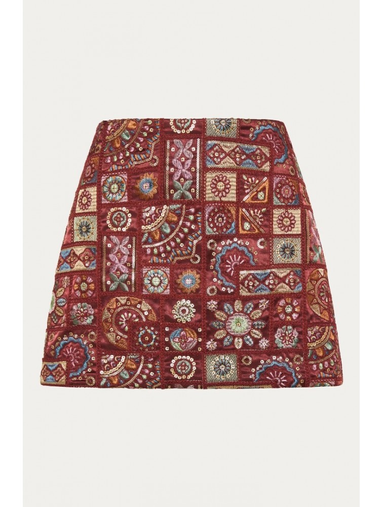 NIDODILEDA Nora Skirt Embroidered Mini Multi Μίνι Πολύχρωμη Κεντητή Φούστα