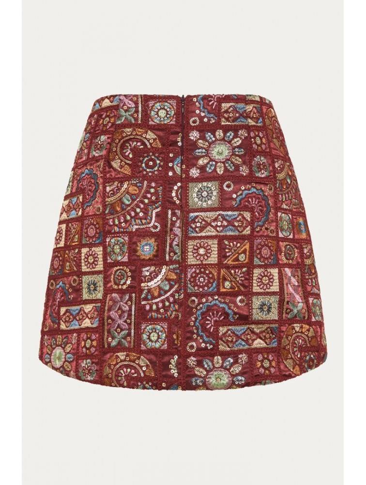 NIDODILEDA Nora Skirt Embroidered Mini Multi Μίνι Πολύχρωμη Κεντητή Φούστα