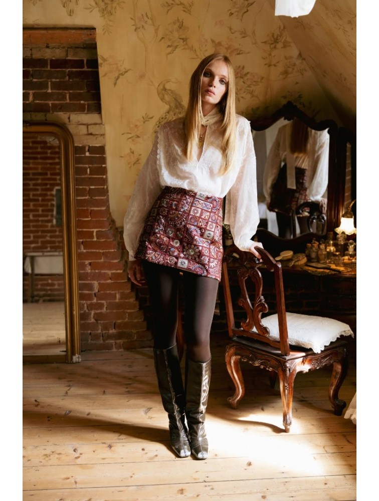 NIDODILEDA Nora Skirt Embroidered Mini Multi Μίνι Πολύχρωμη Κεντητή Φούστα
