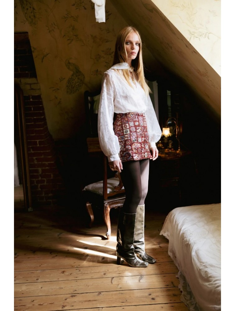 NIDODILEDA Nora Skirt Embroidered Mini Multi Μίνι Πολύχρωμη Κεντητή Φούστα