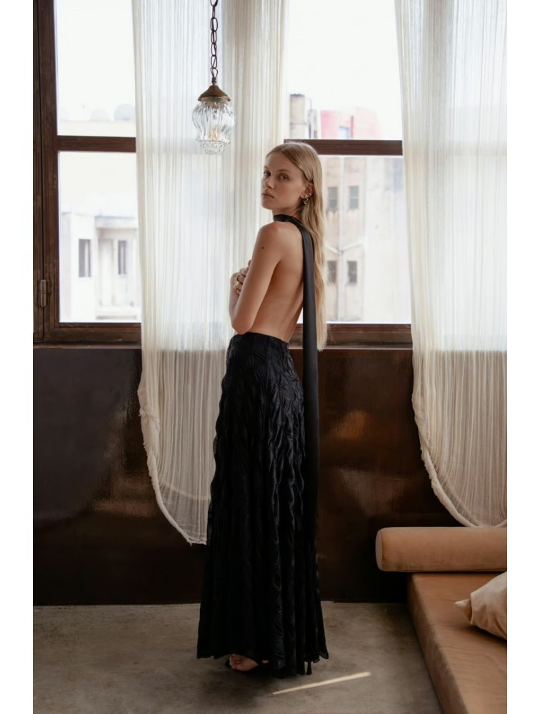 NIDODILEDA Olvida Skirt Knitted Μαύρη Φούστα
