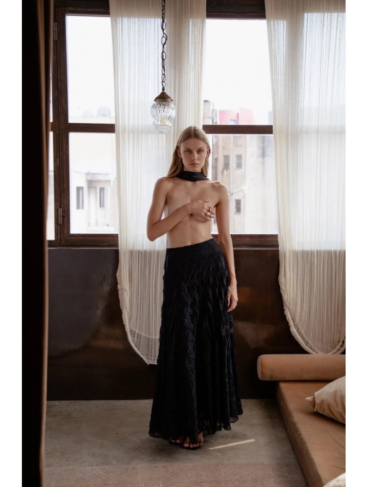 NIDODILEDA Olvida Skirt Knitted Μαύρη Φούστα