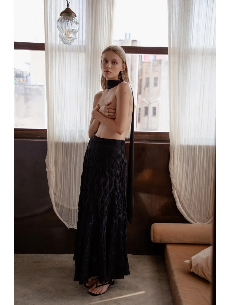 NIDODILEDA Olvida Skirt Knitted Μαύρη Φούστα