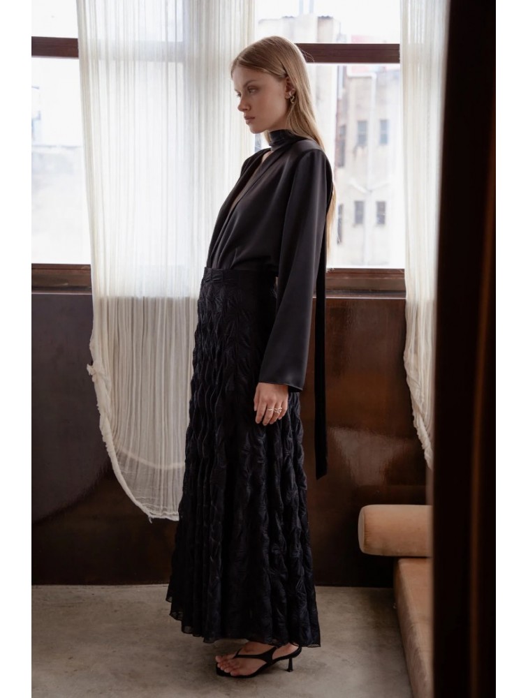 NIDODILEDA Olvida Skirt Knitted Μαύρη Φούστα