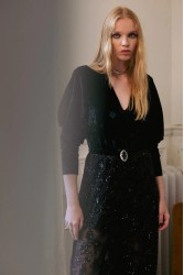 NIDODILEDA Onyx Choker Belt Velvet Rhinestone Μαύρο Τσόκερ με Βελούδινη Κορδέλα
