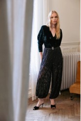 NIDODILEDA Onyx Choker Belt Velvet Rhinestone Μαύρο Τσόκερ με Βελούδινη Κορδέλα