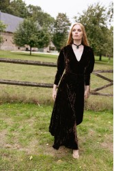 NIDODILEDA Onyx Choker Belt Velvet Rhinestone Μαύρο Τσόκερ με Βελούδινη Κορδέλα