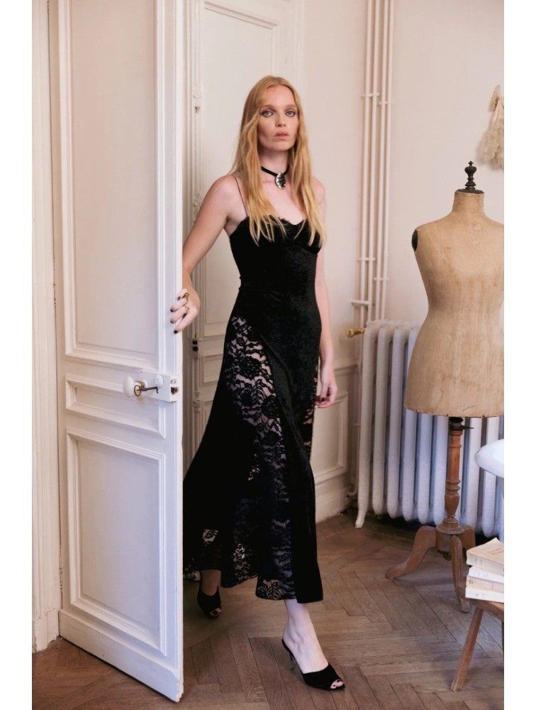 NIDODILEDA Onyx Choker Belt Velvet Rhinestone Μαύρο Τσόκερ με Βελούδινη Κορδέλα