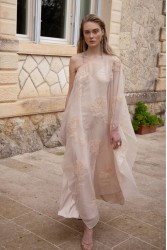 NIDODILEDA Path Cape Bead Embroidered Slitted