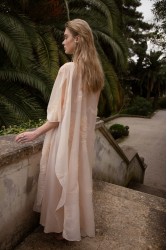 NIDODILEDA Path Cape Bead Embroidered Slitted