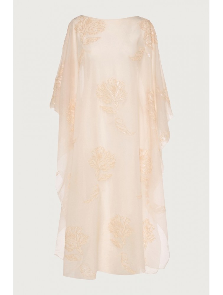 NIDODILEDA Path Cape Bead Embroidered Slitted