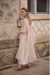 NIDODILEDA Path Cape Bead Embroidered Slitted