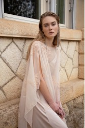 NIDODILEDA Path Cape Bead Embroidered Slitted