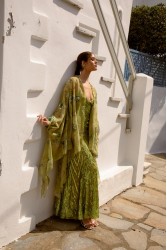 NIDODILEDA Perdita Dress Sequined Πράσινο Παγετένιο Φόρεμα