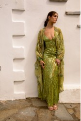 NIDODILEDA Perdita Dress Sequined Πράσινο Παγετένιο Φόρεμα