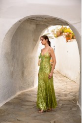 NIDODILEDA Perdita Dress Sequined Πράσινο Παγετένιο Φόρεμα