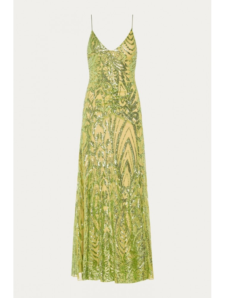 NIDODILEDA Perdita Dress Sequined Πράσινο Παγετένιο Φόρεμα
