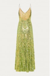 NIDODILEDA Perdita Dress Sequined Πράσινο Παγετένιο Φόρεμα