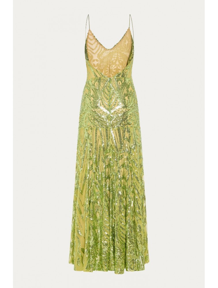 NIDODILEDA Perdita Dress Sequined Πράσινο Παγετένιο Φόρεμα