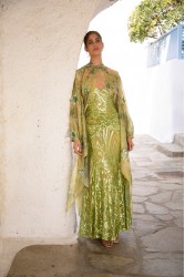 NIDODILEDA Perdita Dress Sequined Πράσινο Παγετένιο Φόρεμα