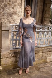 NIDODILEDA Phase Dress Sequined Floral Applique