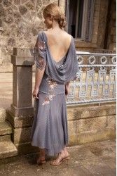 NIDODILEDA Phase Dress Sequined Floral Applique