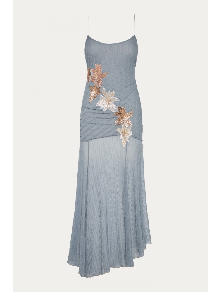NIDODILEDA Phase Dress Sequined Floral Applique