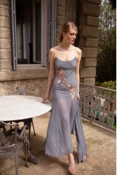 NIDODILEDA Phase Dress Sequined Floral Applique