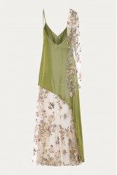 NIDODILEDA Philomena Dress Satin Floral Embroidered