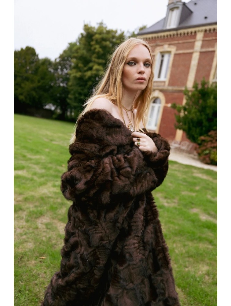 NIDODILEDA Rei Fur Faux Fur Chocolate Καφέ Γούνα