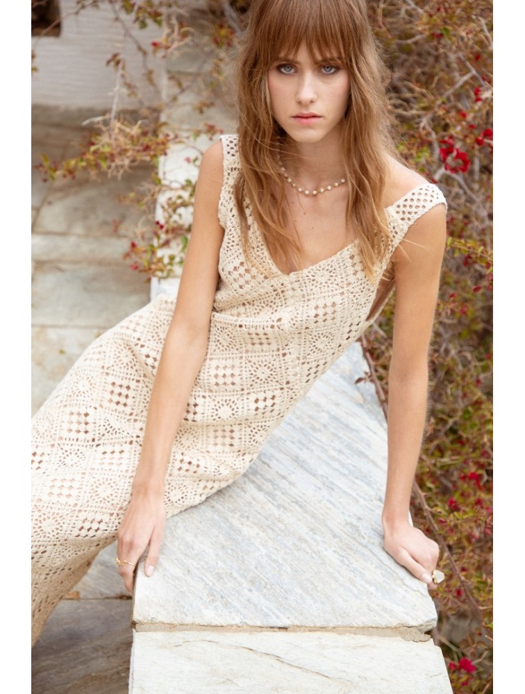NIDODILEDA Revival Dress Sand