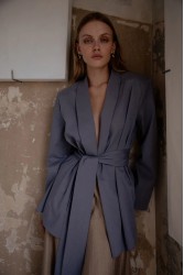 NIDODILEDA Rhia Blazer Grey Γκρι Μπλέιζερ