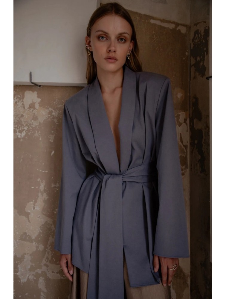 NIDODILEDA Rhia Blazer Grey Γκρι Μπλέιζερ