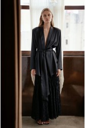 NIDODILEDA Rhia Blazer Satin Black Μαύρο Σατέν Μπλέιζερ