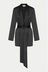 NIDODILEDA Rhia Blazer Satin Black Μαύρο Σατέν Μπλέιζερ