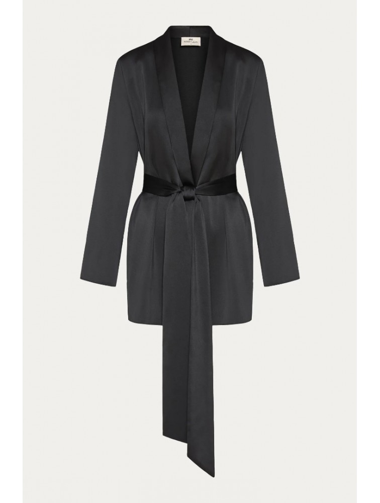 NIDODILEDA Rhia Blazer Satin Black Μαύρο Σατέν Μπλέιζερ
