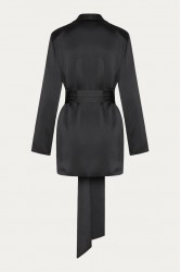 NIDODILEDA Rhia Blazer Satin Black Μαύρο Σατέν Μπλέιζερ