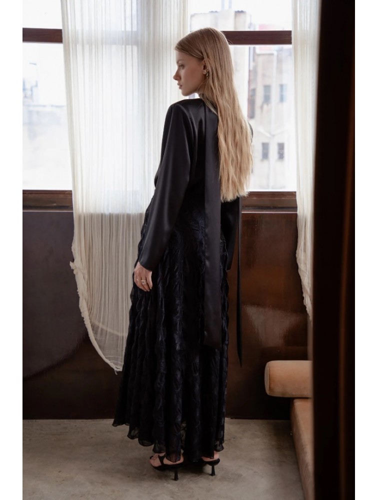 NIDODILEDA Rhia Blazer Satin Black Μαύρο Σατέν Μπλέιζερ