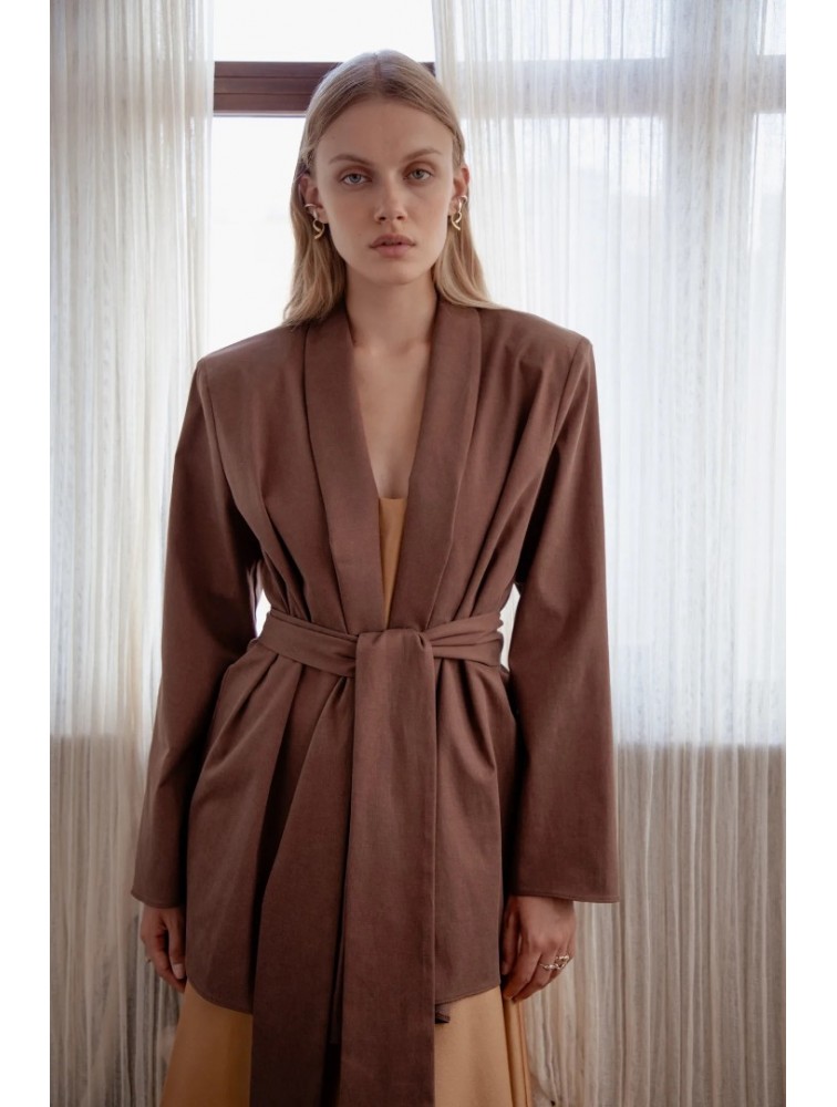 NIDODILEDA Rhia Blazer Brown Καφέ Μπλέιζερ
