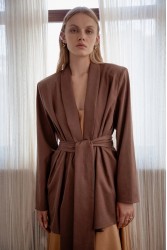 NIDODILEDA Rhia Blazer Brown Καφέ Μπλέιζερ