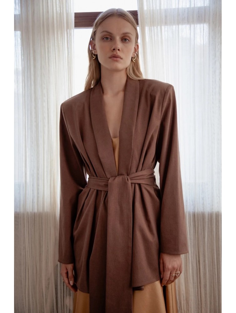 NIDODILEDA Rhia Blazer Brown Καφέ Μπλέιζερ