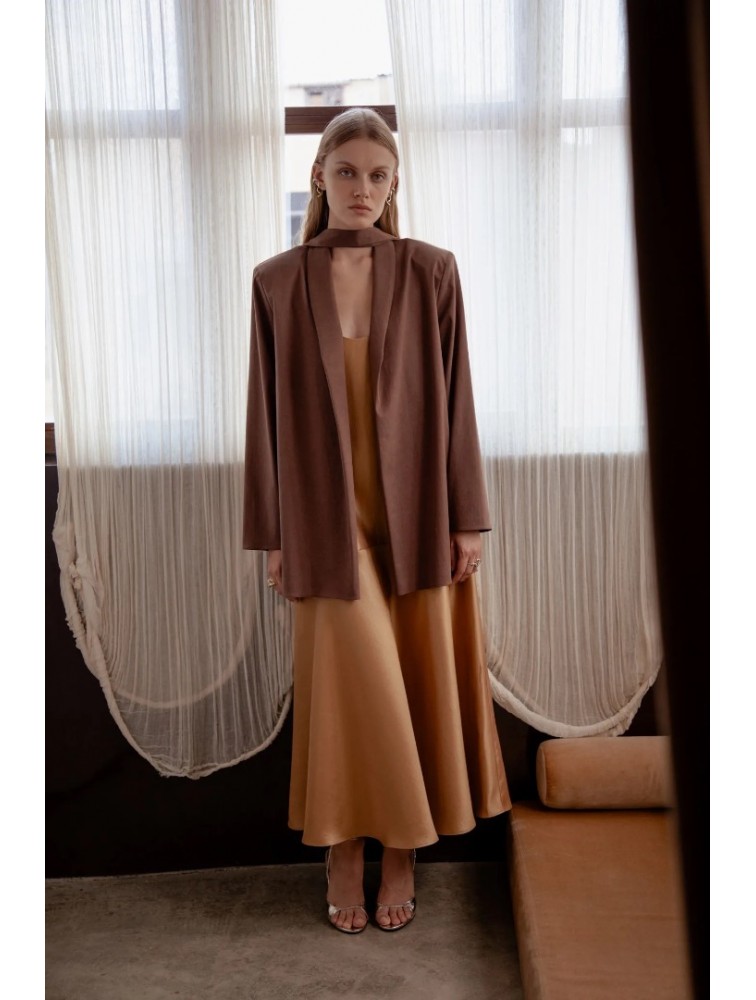NIDODILEDA Rhia Blazer Brown Καφέ Μπλέιζερ