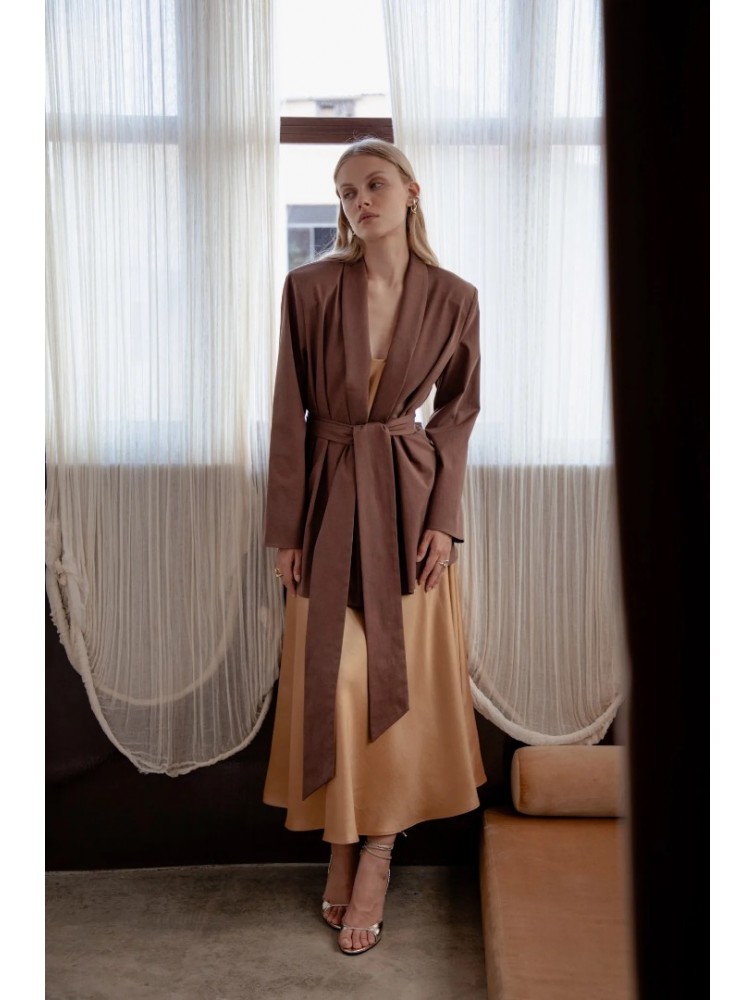 NIDODILEDA Rhia Blazer Brown Καφέ Μπλέιζερ
