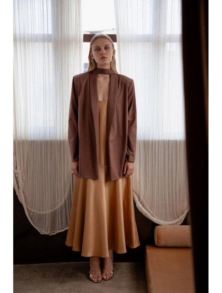 NIDODILEDA Rhia Blazer Brown Καφέ Μπλέιζερ