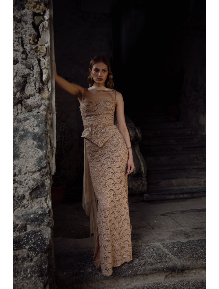 NIDODILEDA River Corset Top Rose Gold