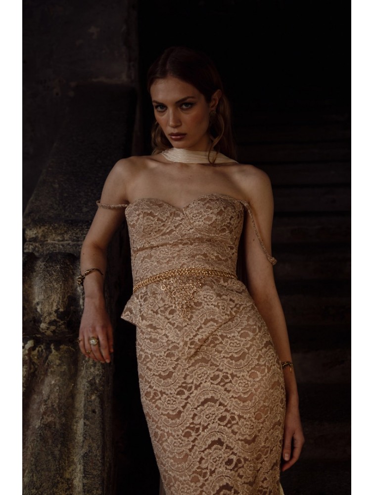 NIDODILEDA River Corset Top Rose Gold
