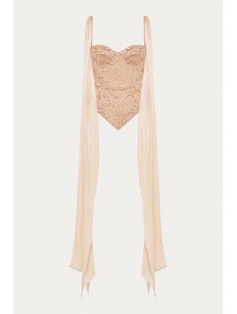 NIDODILEDA River Corset Top Rose Gold 